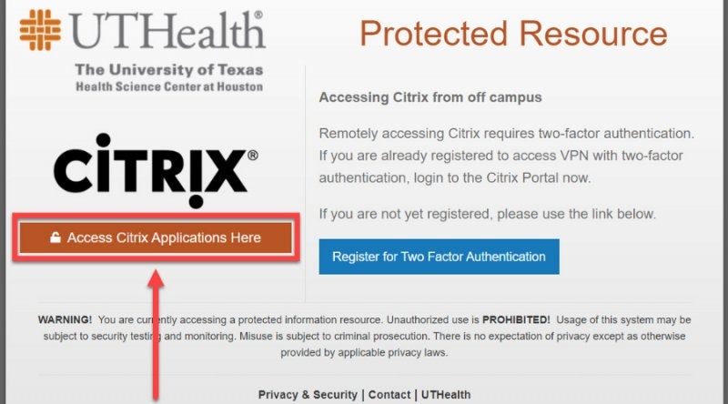 Harris Health Citrix